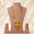Majestic Royal Shield Long Necklace &amp; Statement Earring Set