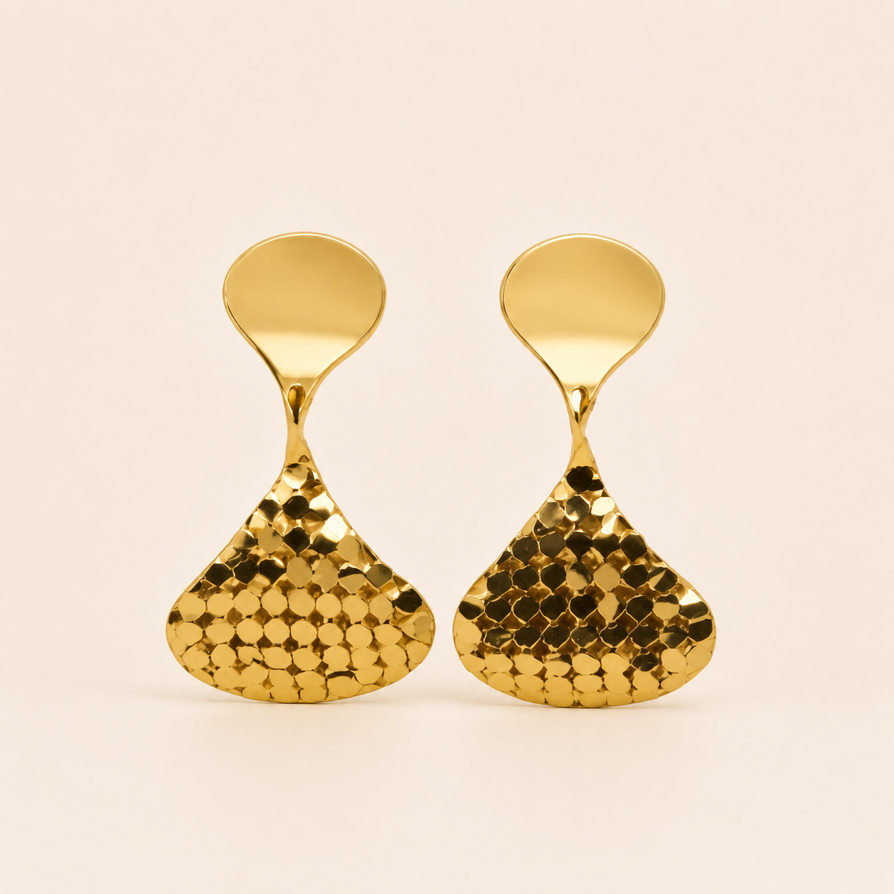 Hammered Teardrop Statement Earrings for Women